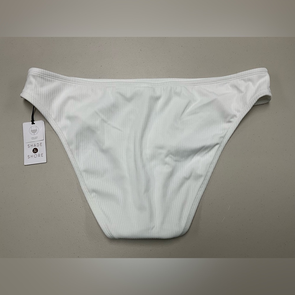 Shade & Shore White Ribbed Bikini Bottom - Picture 2 of 4